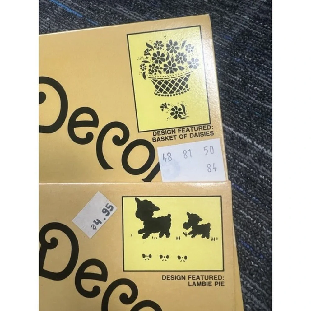 Lot Of 8 New Pks Vintage Plaid Enterprises Stencil‎ Decor Mylar Stencils 8.5x11